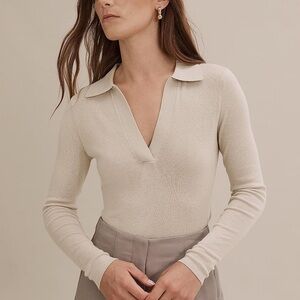 Babaton
Sculpt Knit Polo Longsleeve